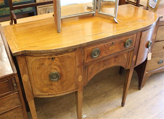 A George III inlaid mahogany sideboard W.137cm